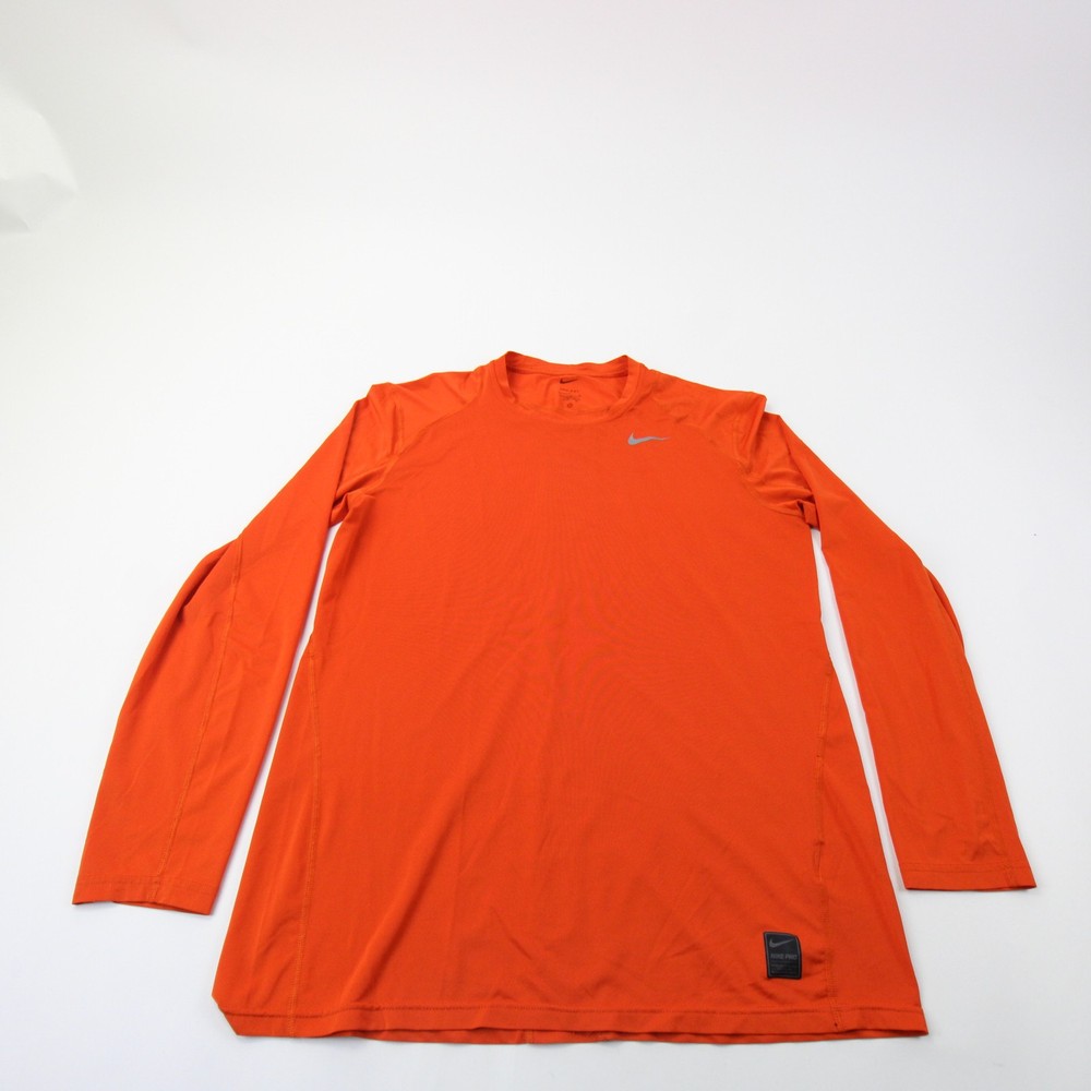 Nike Pro Dri-Fit Long Sleeve Shirt Men’s Orange Used L