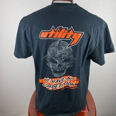 Utility T-Shirt Mens Front Back Graphic Skull We Have No Competition XL