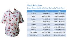 Mens Jerry Seinfeld Cosmo Kramer Lobster Button-Up White Cosplay Shirt Small-2XL