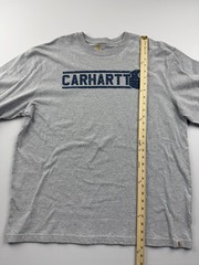 Carhartt Shirt Mens XL Gray Long Sleeve Logo Tee Original Fit Tagless Workwear