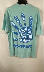 RTFKT Men’s Light Blue Human Graphic Mineral Wash Short Sleeve T-shirt Size S
