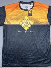 Fiji Gold Beer Shirt Mens 3XL Orange Black Sublimated Graphic Tee JS22-3005