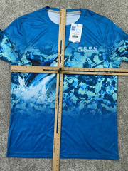 Reel Legends Shirt Men Medium Blue Marlin Reel-Tec Fishing SPF 50 New With Tags