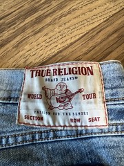 True Religion Mens Light Wash Denim Jeans 38