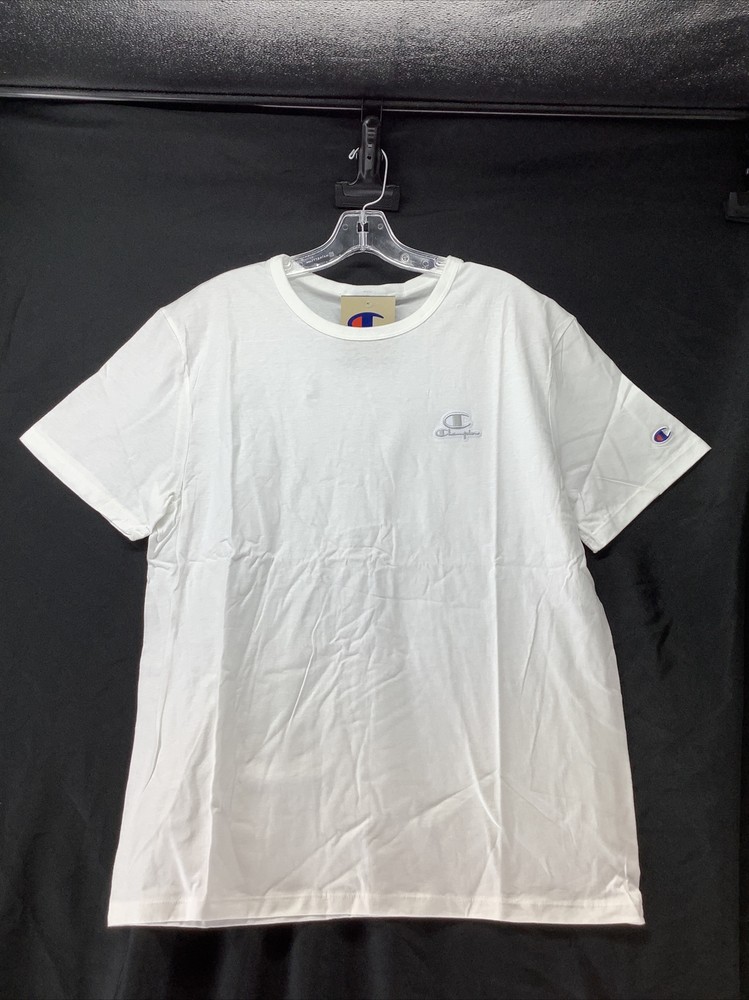 Champion Men’s White T-Shirt Tee Short Sleeve Crew Neck Size Medium