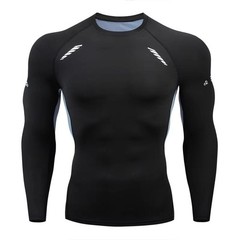 Men’s T-shirt Men Running Sport T Shirt Men Compression Fitness Tops Tee Quick