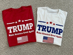 President Trump MAKE AMERICA GREAT AGAIN Men’s T-Shirts (RED & WHITE) – LARGE