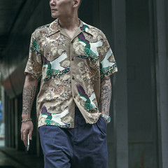 NON STOCK Vintage T-Shirt Print Shirt Men’s Short Sleeve Shirt Cuban T-Shirts