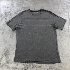 TravisMathew Shirt Mens Large Heather Gray Pima Crewneck Stripe Golf 1MT185