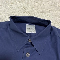 Paul Smith Navy Cotton Long Sleeve Shirt Casual Formal Japan For 14+