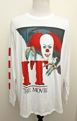 Stephen King IT Pennywise Men’s White Graphic T- shirt Size XL (50-52) The Movie