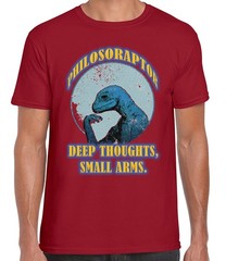 Funny Vintage Philosoraptor Dinosaur T-Shirt – 6 Colours – Ring Spun soft Cotton