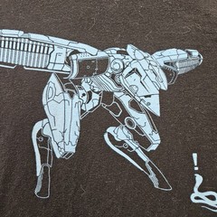 Vintage 2001 Metal Gear Game Vintage T Shirt RAY Mech Large Men 100% Cotton