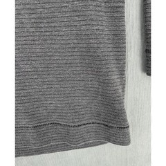 Method Mens XL Charcoal Gray Micro Stripe V-Neck Long Sleeve Pullover Shirt