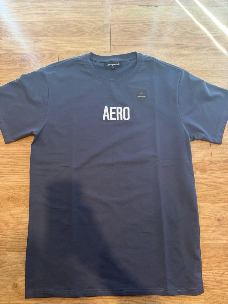 Aéropostale Men’s M Blue Short Sleeve Crew Neck Logo Graphic Print T-Shirt