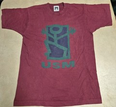 Vintage 80s University Of Southern Mississippi distressed Tee shirt Medium Art