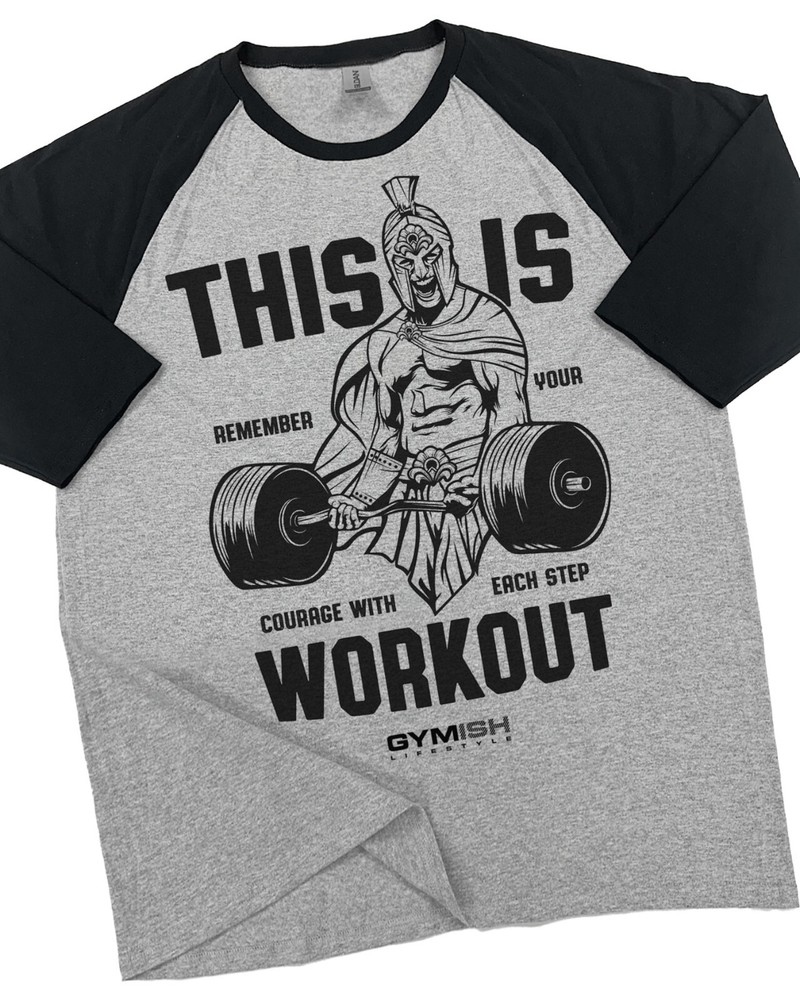 26- RAGLAN Spartan Gym Workout Gym T-Shirt for Men