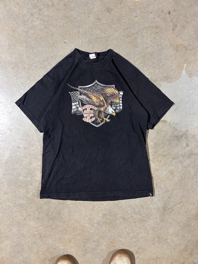 Vintage Hot Leather Motorcycle American Made Graphic T-shirt Size Large