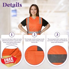 Besentinels V-orange X-Small Hi Vis Shirts