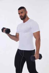 Men’s V Neck Shirts Casual Short Sleeve Gym Athletic T Shirt Top Workout Shirts