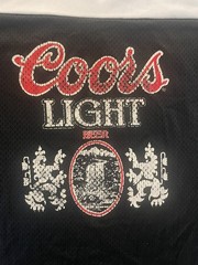 Vintage 1970s 1980s Coors Light Beer Logo Mesh Jersey T Shirt Medium Artex