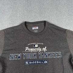 Majestic New York Yankees Baseball T-Shirt Men’s M Gray MLB Authentic