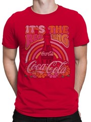 Officially Licensed Coca Cola Retro Coca-Cola Real Thing Art Men’s T-shirt