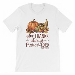 Thanksgiving Harvest Blessings Faith Pumpkin Cornucopia Fall T-shirt