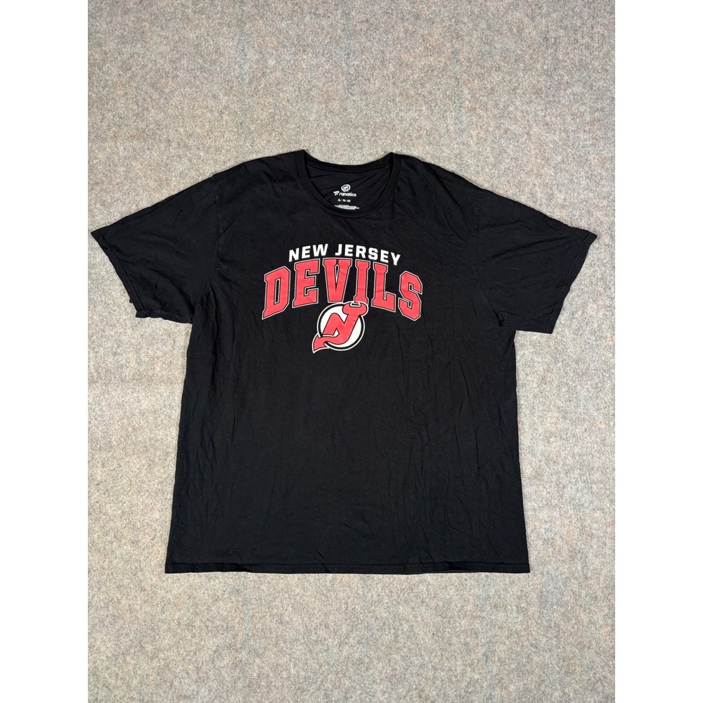 Fanatics New Jersey Devils T-Shirt Mens XL Black NHL Hockey Graphic Tee 6938