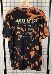 James Taylor All-Star Band Tour Shirt Bleach Tie Dye 2-Sided Concert Tee Mens XL