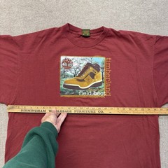 Vintage Timberland Field Boot T Shirt Mens XL 90s USA Made Promo Lace Up