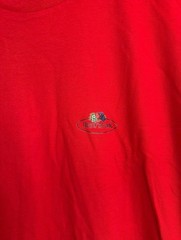 Vintage Fruit Of The Loom Single Stitch T Shirt Logo Front New Size M Red USA