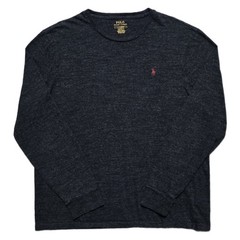 Polo Ralph Lauren Mens L Charcoal Gray Long Sleeve Shirt Custom Slim Fit Pony