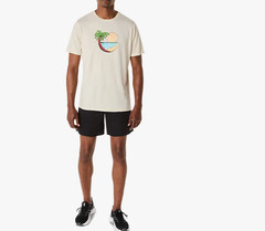 ASICS® Men’s MEDIUM Palm In The Sun “Get Outside” Short Sleeve T-Shirt – Oatmeal