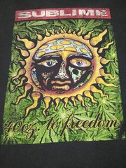 Sublime 40oz to Freedom Sunflower Expression Black T Shirt Mens Size Large Y2K