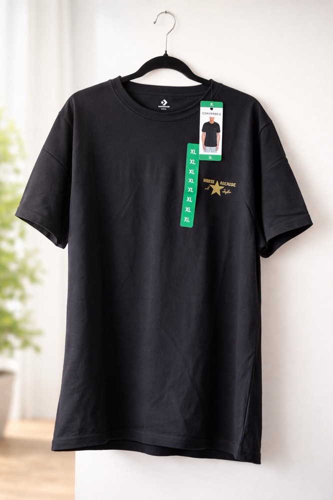 Converse Men’s Black T-Shirt Graphic Tee Size XL