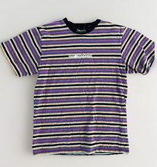 The Hundreds Multi-Color Striped T-Shirt Size Medium Y2K Vintage