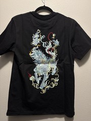NWT NIEPCE Japanese Dragon Embroidered T-Shirt (S) Black Short Sleeve Streetwear