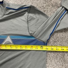 Gerry Crew Neck T-Shirt Mens XXL Gray Graphic Long Sleeve Stretch Casual Tee Top