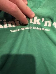 Kinfolk’n A Yonder Mountain String Band T-Shirt Green Size M Cut
