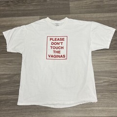 Vagina Security Parody Shirt Mens 2XL XL White Comedy Saying Meme Text Beer Bar