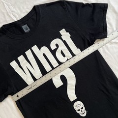 WWE Stone Cold Steve Austin What? Blue Flaming Skull Graphic Reprint T-Shirt M