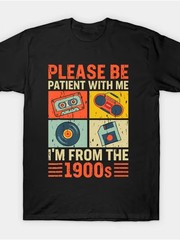 Men’S Vintage 90s Retro Graphic T-Shirt – Cassette Tape Boombox Vinyl Floppy Dis
