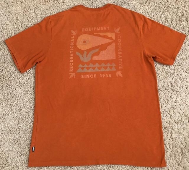 REI Co-op Recreational Equipment Cooperative Men’s Orange T-Shirt Size Medium