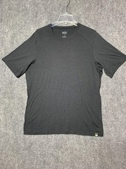 REI Co-op Shirt Mens Large Black Raglan Crewneck Lightweight Outdoor Hike Camp