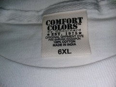 Big man 6x Comfort Colors crew neck tee shirt 100 pct cotton machine washable