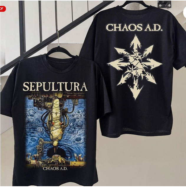 2 Sided – Sepultura Chaos A.D. black classic T-Shirt