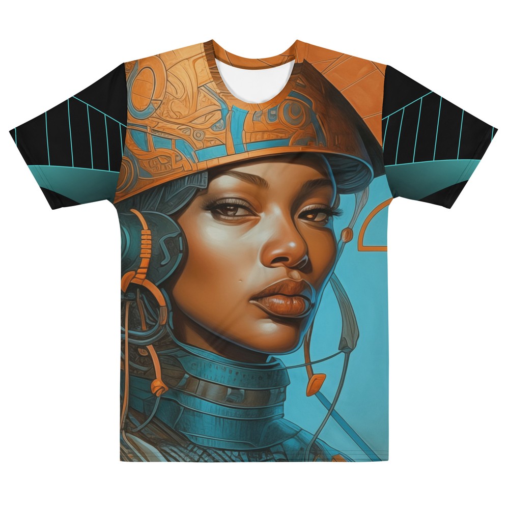 Futuristic African Lady Allover Print Unisex T-Shirt XS – 2X