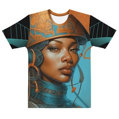 Futuristic African Lady Allover Print Unisex T-Shirt XS – 2X