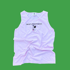 Tom Of Finland art BOTTOM custom embroidery mens pink cotton premium tank top